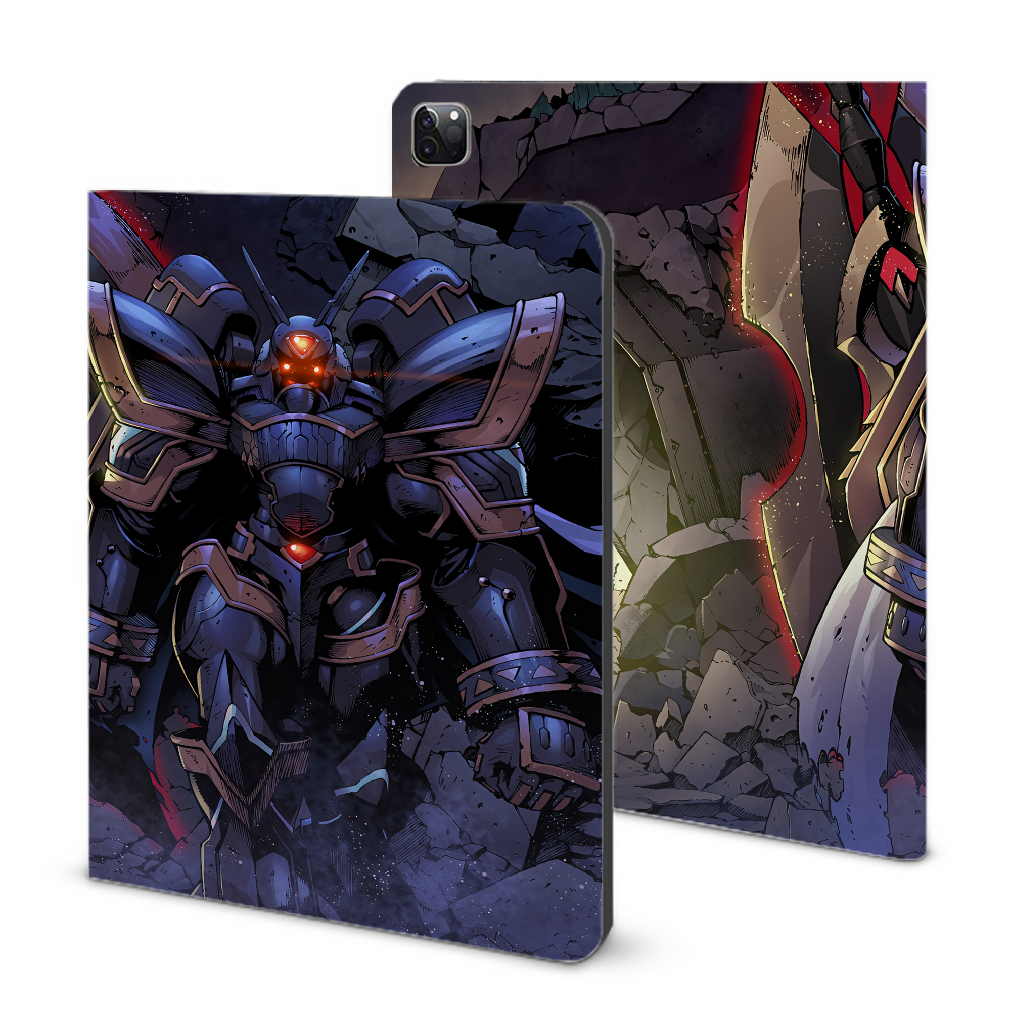 （画像用） Digimon デジタルモンスター/デジモン IPad ケース ブック型 PUレザー TPU 耐衝撃 軽量 薄型 ペン収納なし 全面保護 IPad 各モデル対応